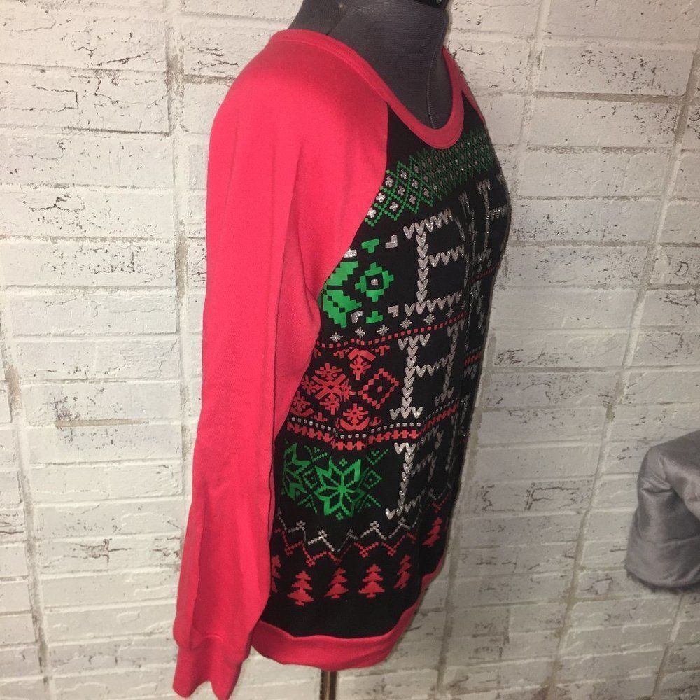 Holiday Bah Hum Bug Christmas Sweatshirt Large - Picture 4 of 6